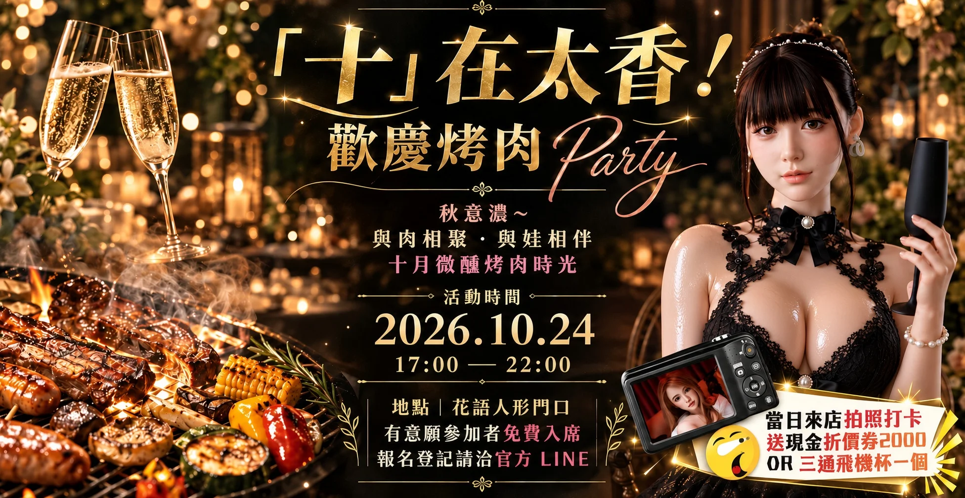 花語人形｜十月微醺烤肉派對🔥🍻 與肉相聚・與娃相伴