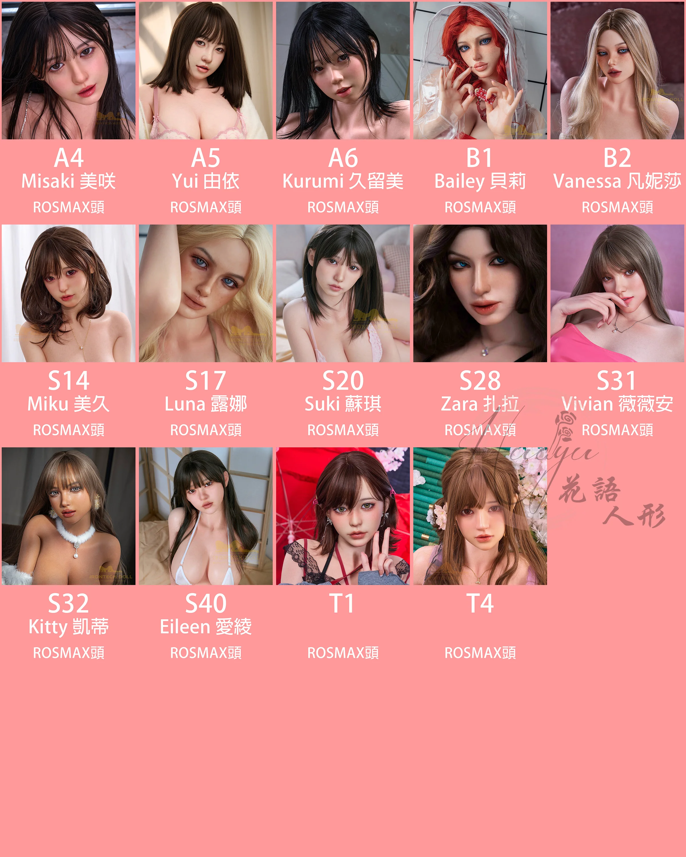 Irontechdoll鐵藝 頭雕列表【AI】