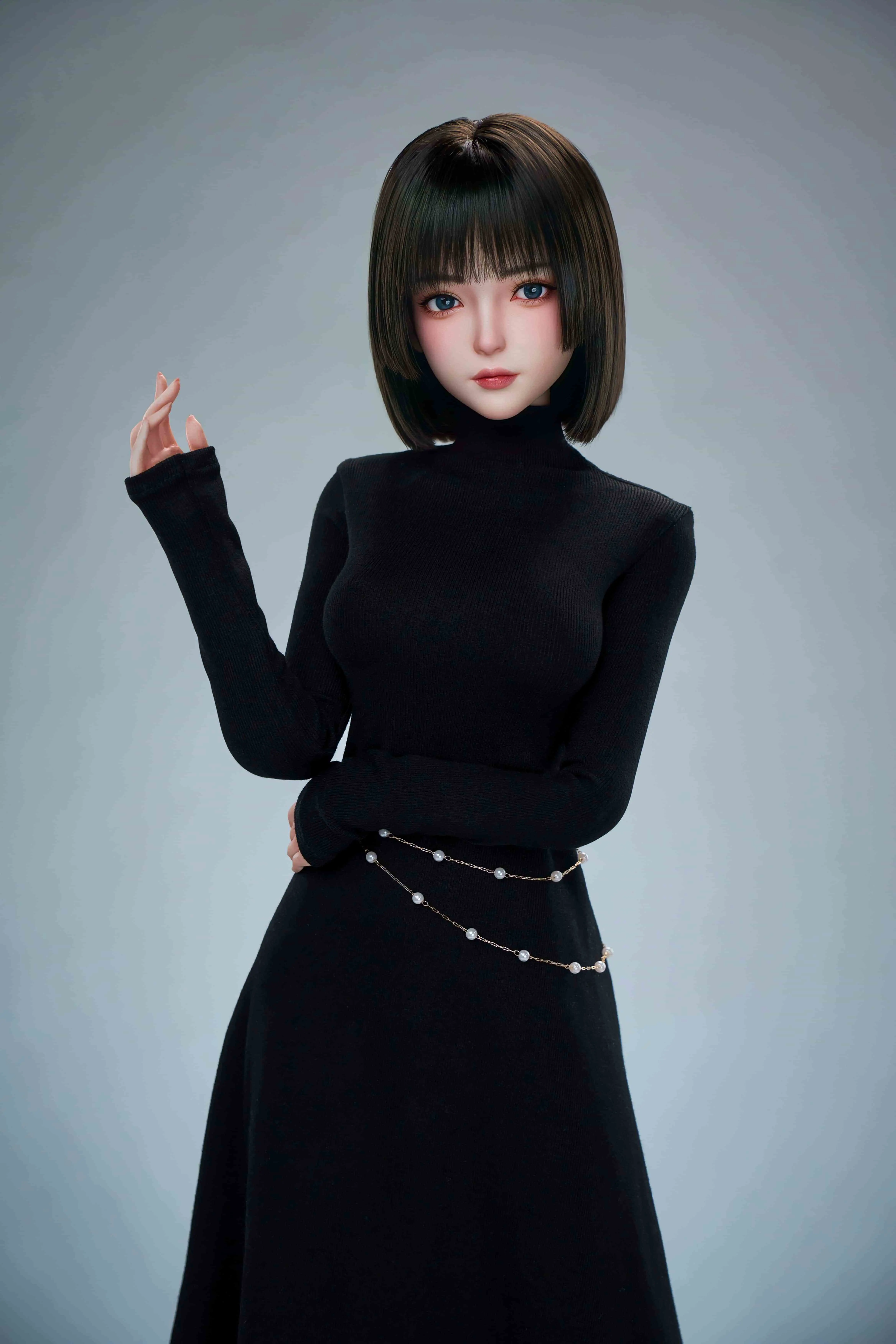 Roseidol偶像女孩 70cm Type-A(黑裙裝) 全矽膠【不適用折價券】